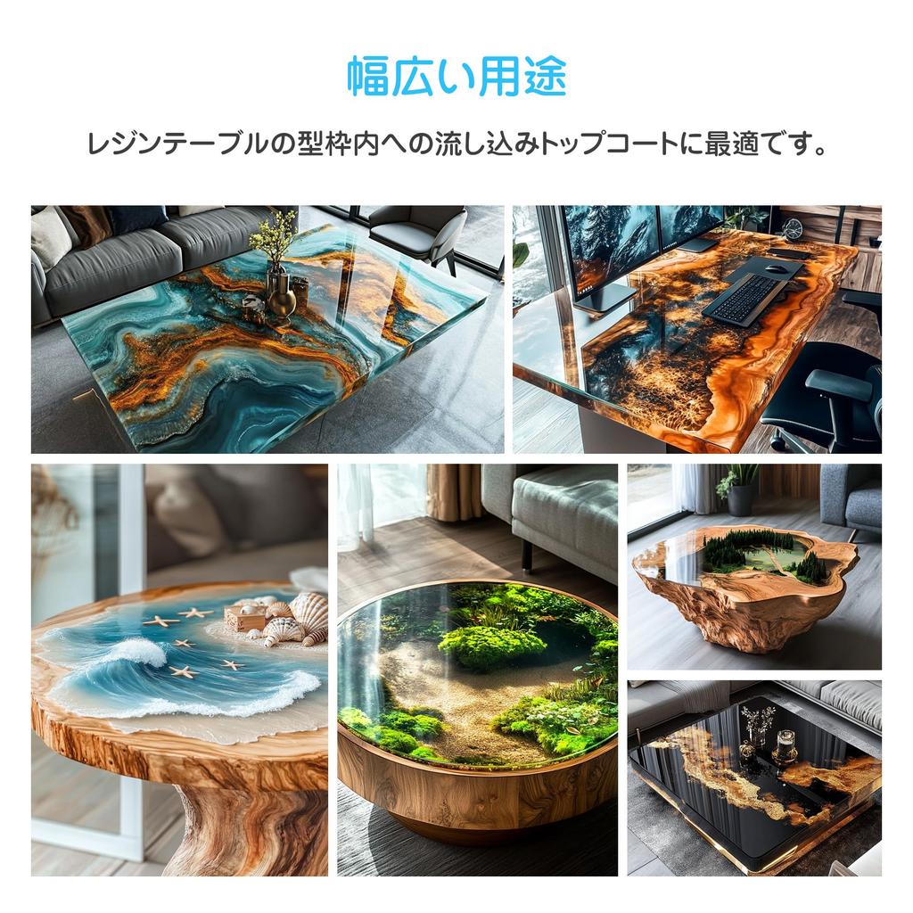 ProKKUV Epoxy Resin, Two-Part, Large Capacity, Slow-Cure, Highly Transparent, Resistant to Yellowing, Natural Cure, Two-Part Wood Resin, Coating Resin