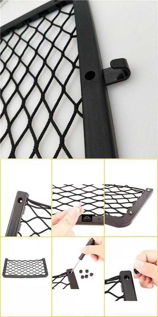 Multipurpose Seat Back Hanging Net Storage Bag for Auditorium, Yacht, RV, Business Vehicle, and Conference Room