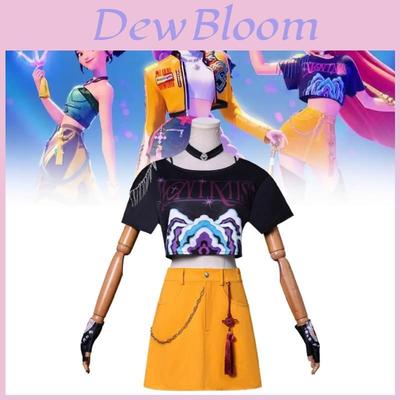 Kpop Dämonenjäger Mira Cosplay Kostüm mit Polyesterstoff für Spiel Anime Rollenspiel Erwachsene
