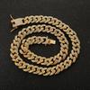 Trendy Men's and Women's Full Diamond Big Gold Cuban Chain Necklace - Hip-Hop Street Dance Rap Accessories.