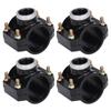 4 Sets Water Drain Saddle Plastic Pipe Additional Quick Connector Tee Kit G1 Female Thread
