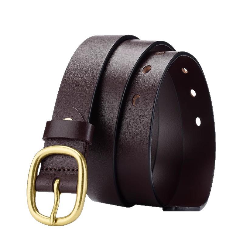 Women's Genuine Leather Pin Buckle Belt - 2026 Fashion for Jeans, Head Top Layer Cowhide