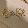 New Personalized And Fashionable Stud Earrings With Circular Loop Wraps Trendy Jewelry Accessories for Women's Gatherings