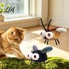 Interactive Cat Toys for Indoor Cats Insect Toy, Flapping Wings Mosquito Fly Touch Safe Soft Material Exercise Activated, Rechargeable