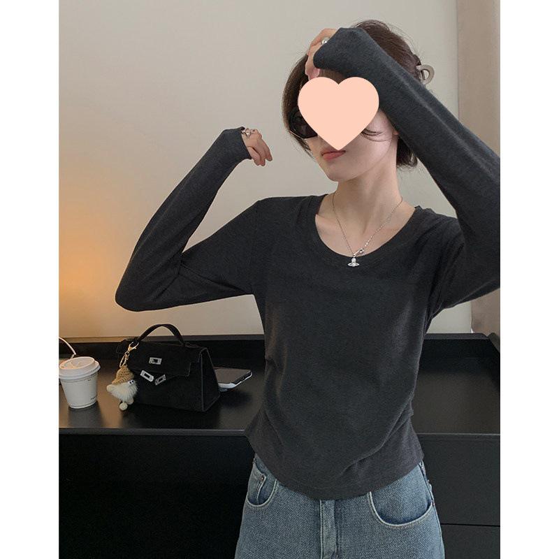 Ayi Women s Electric Slimming Waist-Cinching Long Sleeve Base Layer Shirt Large