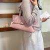 2026 Korean Style Women's Leather Shoulder Bag - Simple, Versatile, Commuting Handbag with Buckle Design