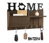 Key and Mail Holder for Wall, Wooden Key Holder and Mail Organizer for Wall Mount with 7 Hooks, Decorative Hanging Rustic Decor