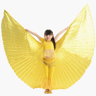 Disfraz Dorado de Alas para Danza del Vientre Infantil para Actuación
