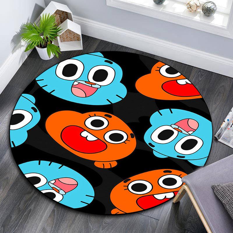 Gumball pattern round rug,Carpet Rug for Living Room Bedroom Playroom ,Non-slip Floor Mat,Holiday Gifts and Birthday Gifts.