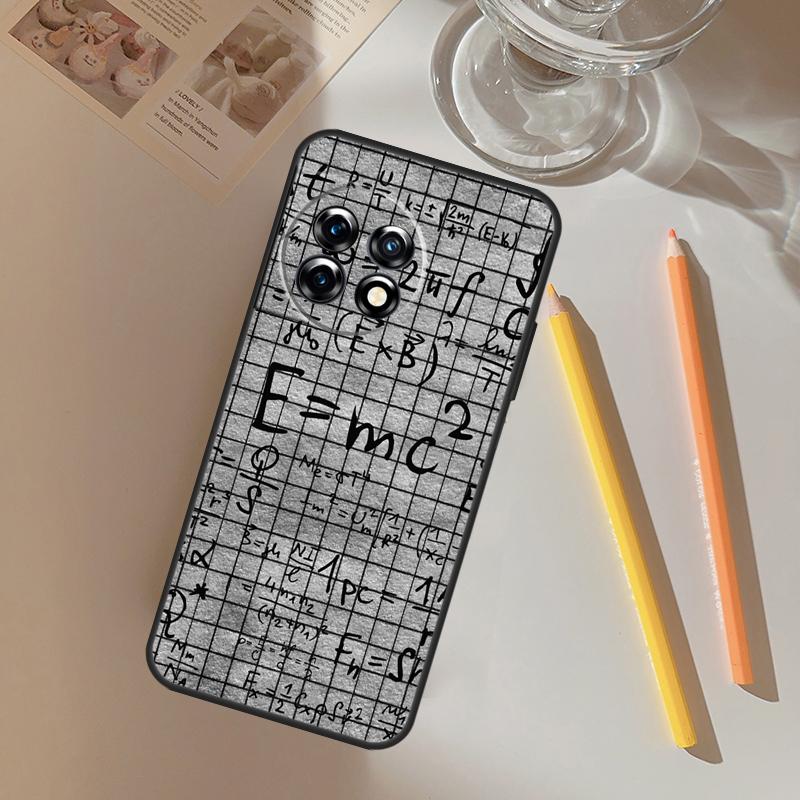 Physics Math Formula Equation Funda For OnePlus 13R 13 12 R 11 9 10 Pro 8T 9RT 10T OnePlus Nord CE 2 3 4 Lite N20 N30 Case