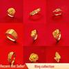 Adjustable Yellow Inlaid Square Ring - Versatile Fashion Jewelry for Women
