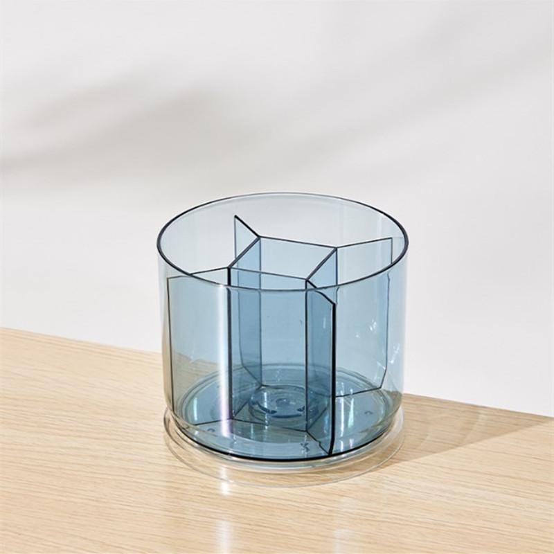 

Вращающийся на 360° держатель для ручек, вращающийся держатель для карандашей, настольный канцелярский органайзер с 5 отделениями для офисного хранения синий