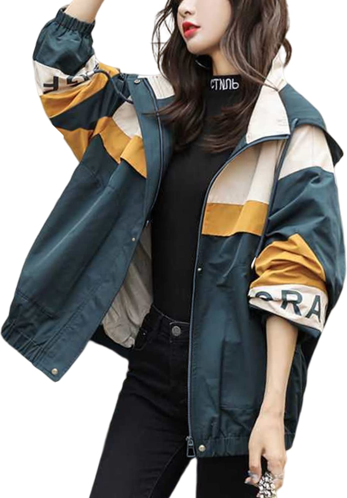 

Color Mountain Hooded Blouson 3 Hip Big Survival Mountain Harajuku Green [Airby] Женская ветровка, весна, осень, джемпер, схема, парка, куртка,