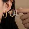 Explosive Feng Shui Diamond Inlaid Women'S Earrings Large Circle Earrings Earrings Ear Jewelry Earrings
