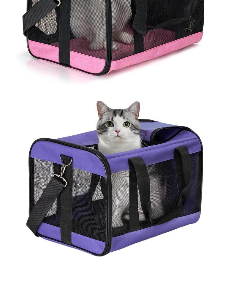 Atmungsaktive, faltbare Outdoor-Tragetasche für Haustiere – Umhängetasche mit großem Fassungsvermögen für Hunde und Katzen