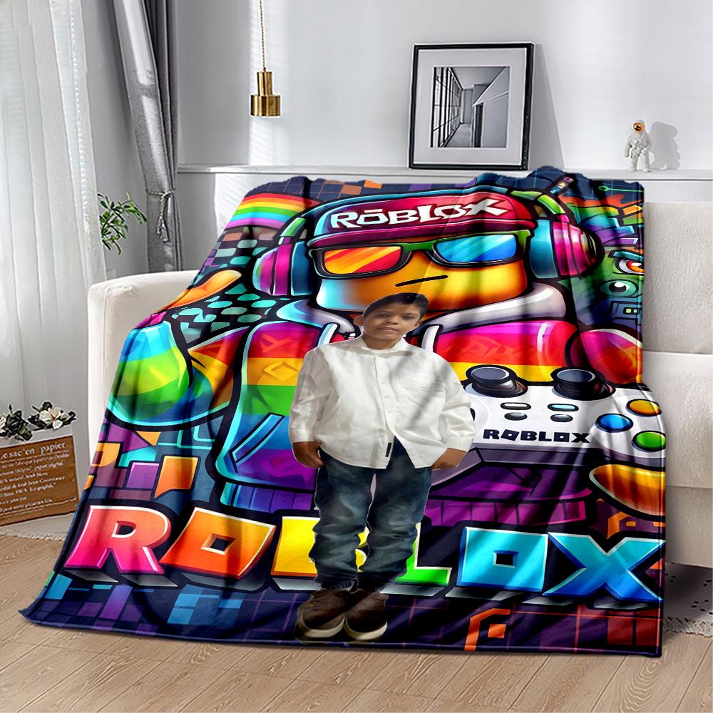 Roblox 301 Coperta Calda Decorativa Perfetta per Biancheria da Letto Picnic Ufficio per Tutte le Stagioni Calda Decorazione Regalo Perfetto per Parenti e Amici