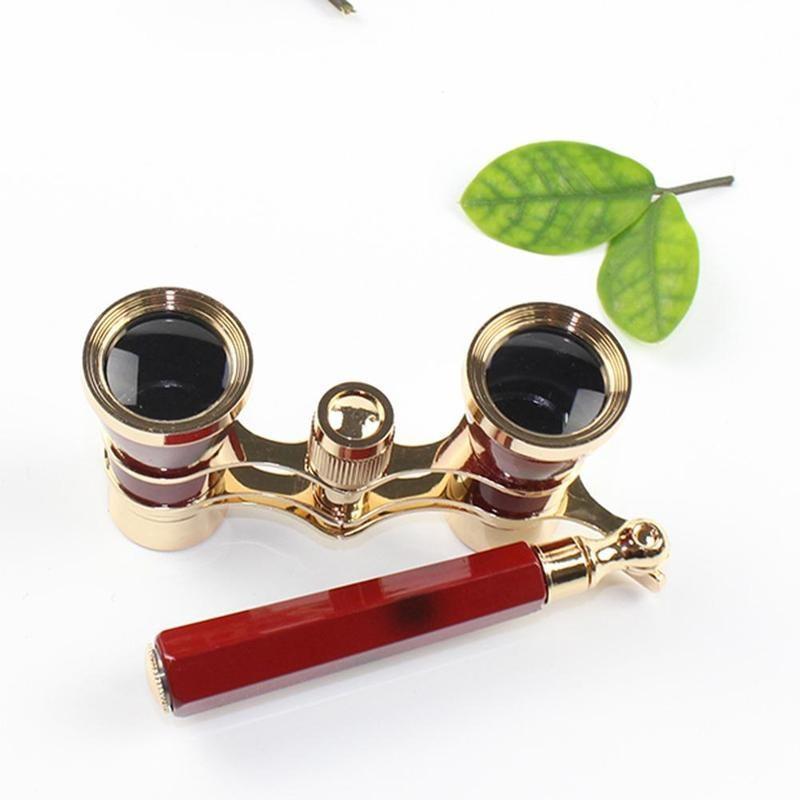 Télescope binoculaire Antique 3x25, lunettes d'opéra pour femmes, poignée en verre de théâtre