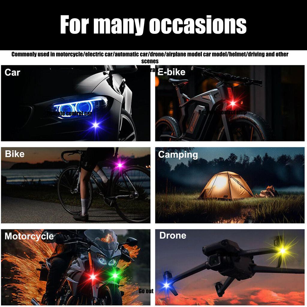 High Brightness Wireless LED Lights USB Rechargeable Waterproof LED Lights Simple Installation for Car Motorcycle Drones