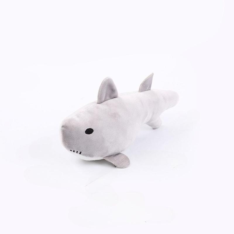 Plush Shark Toy, Dog Chew, Teeth Cleaning Safe and Soft Animal Shape, Suitable for Indoor and Outdoor Play, Easy To Clean, Wear-resistant, Bite Proof