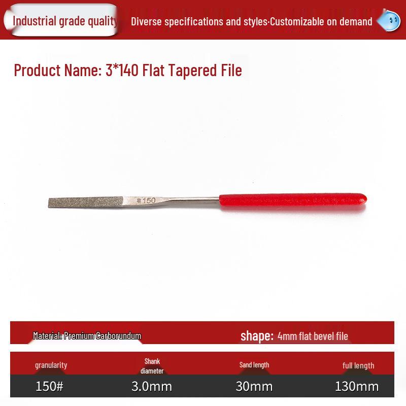 Lin Guang Diamantlegierung Feile PTF-10, 3x140mm Flachschrägfeile