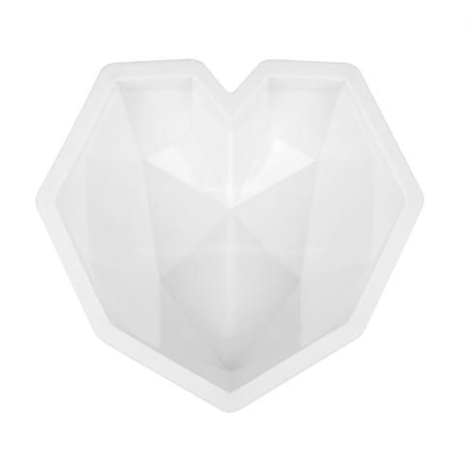 

Silicone Diamond Love Baking Mold Set Letter Number Molds 1/6/8 Cavity Heart Cake Chocolate Soap Candle Mould білий