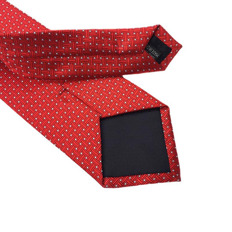Classic Men's 8cm Plaid Polyester Tie