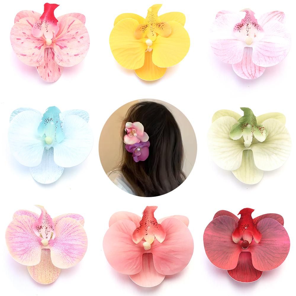5/10Pcs Artificial Phalaenopsis 3D Small Butterfly Orchid Fake Flower Home Drapery Wall Wedding Decoration Festival Diy Wreath