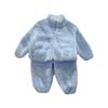 Kinder Korallenfleece Pyjama: Jungen Flanell Winter Warm Zweiteiliges Set