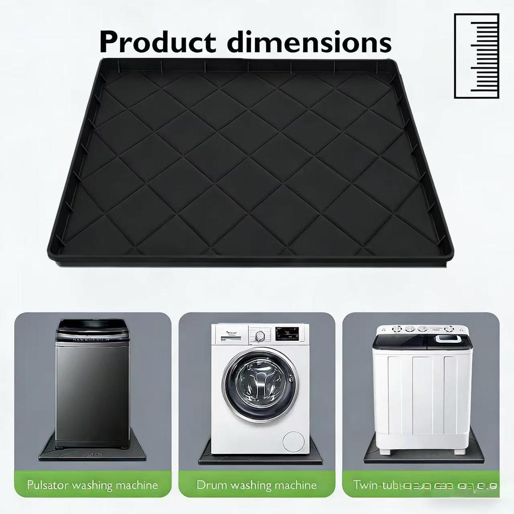 32"x30" Silicone Anti-Vibration Washing Machine Mat for Floor Protection