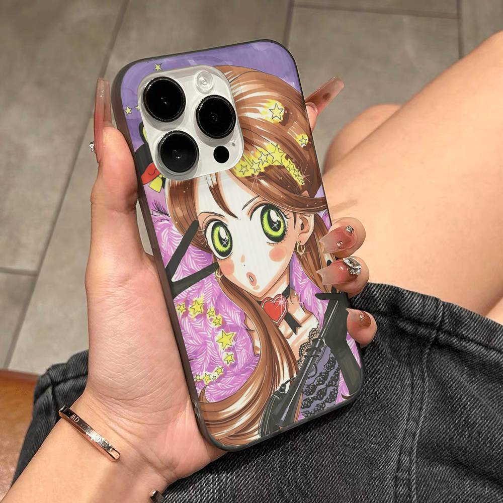 

Anime Sugar Sugar Rune Phone Case For IPhone 17 16 15 14 13 12 11 Pro Max Plus Pro Stripe Soft Cover iPhone 16pro max