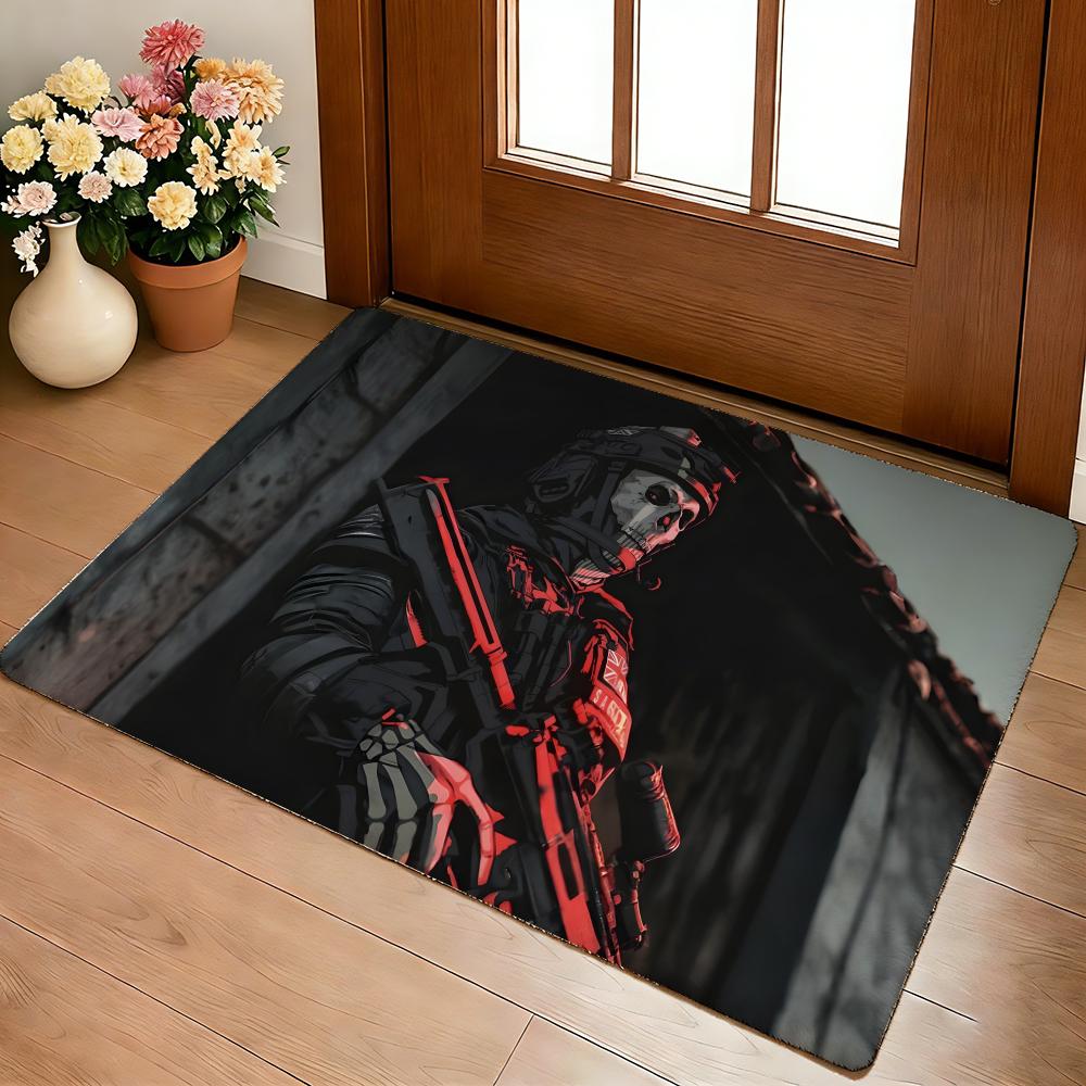Anime C-Call Of D-Duty Floor Mat Cozy Flannel Soft Thick Non-Slip Mat For Living Room Bedroom Kitchen Decor Rugs