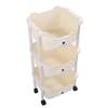 Storage Cart with Caster Wheels High Capacity Rolling Trolley Cart for Bathroom Kitchen Classroom