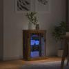 LED Sideboard Reclaimed Wood Look 41 X 37 X 67 Cm Engineered Wood