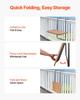 VEVOR Balcony Hanging Table, 25 X 24 In Folding Balcony Railing Table, Outdoor Balcony Bar Table for Railings, 4-Level Adjustable