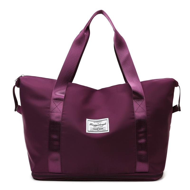 

Dry and Wet Separation Sports Satchel Shoulder Bag Yoga Fitness Bag Large Capacity Travel Bag фуксия