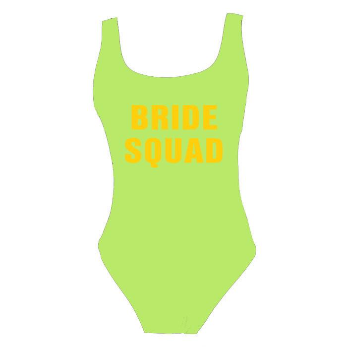 BRIDE SQUAD One-Piece Sexy Slimming Bikini Swimsuit