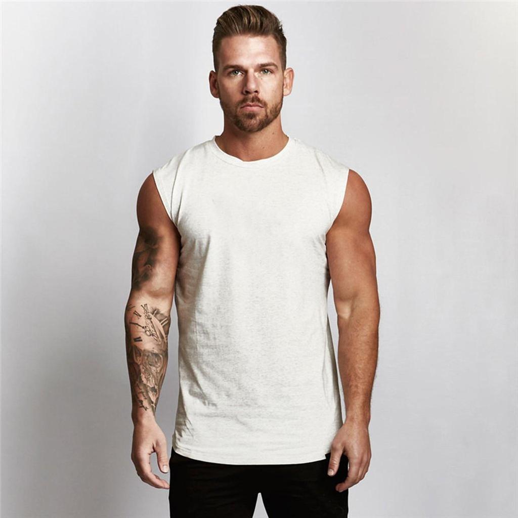 Men's Gym Tank Top  Sleeveless Solid Colour Running Training Vest