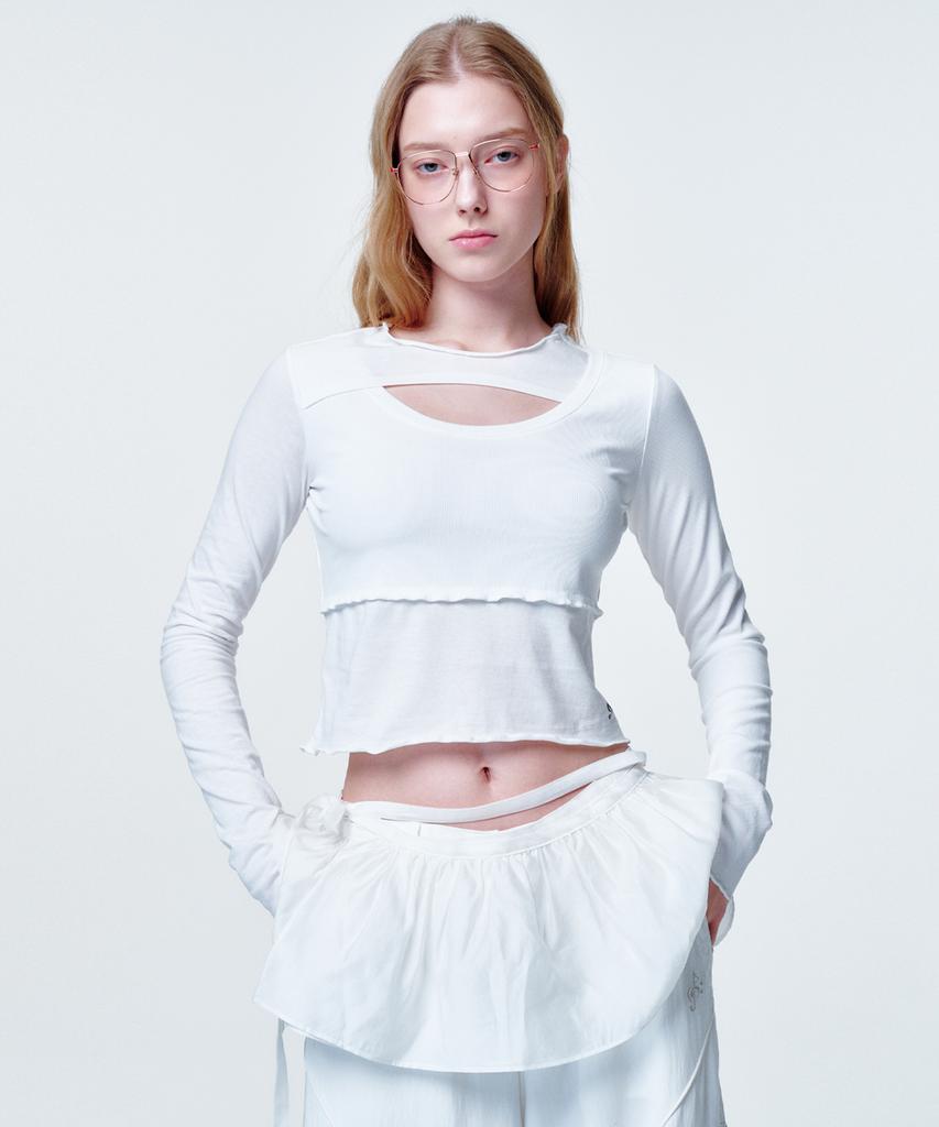 2113 Studio Ruffle Micro Mini Wrap Skirt White