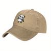 Panda Holding Hard Drive Baseball Cap Cotton Adjustable Casual Sun Hat for Men Women
