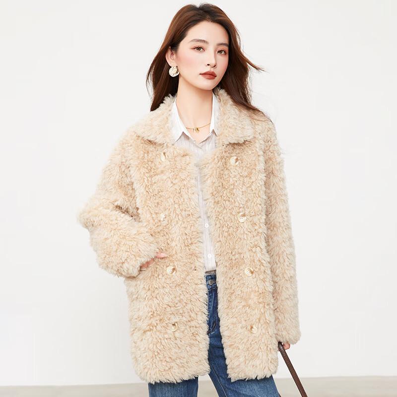 Kaiser Women s Shearling Wool Mid-length Coat M