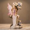 Fairy Vase Decorative Piece Playful Seated Statue Enchanting