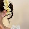 Large Chinese Style Side Clip Bohemian Thai Hair Fork Vintage Flower Hair Stick  Girls