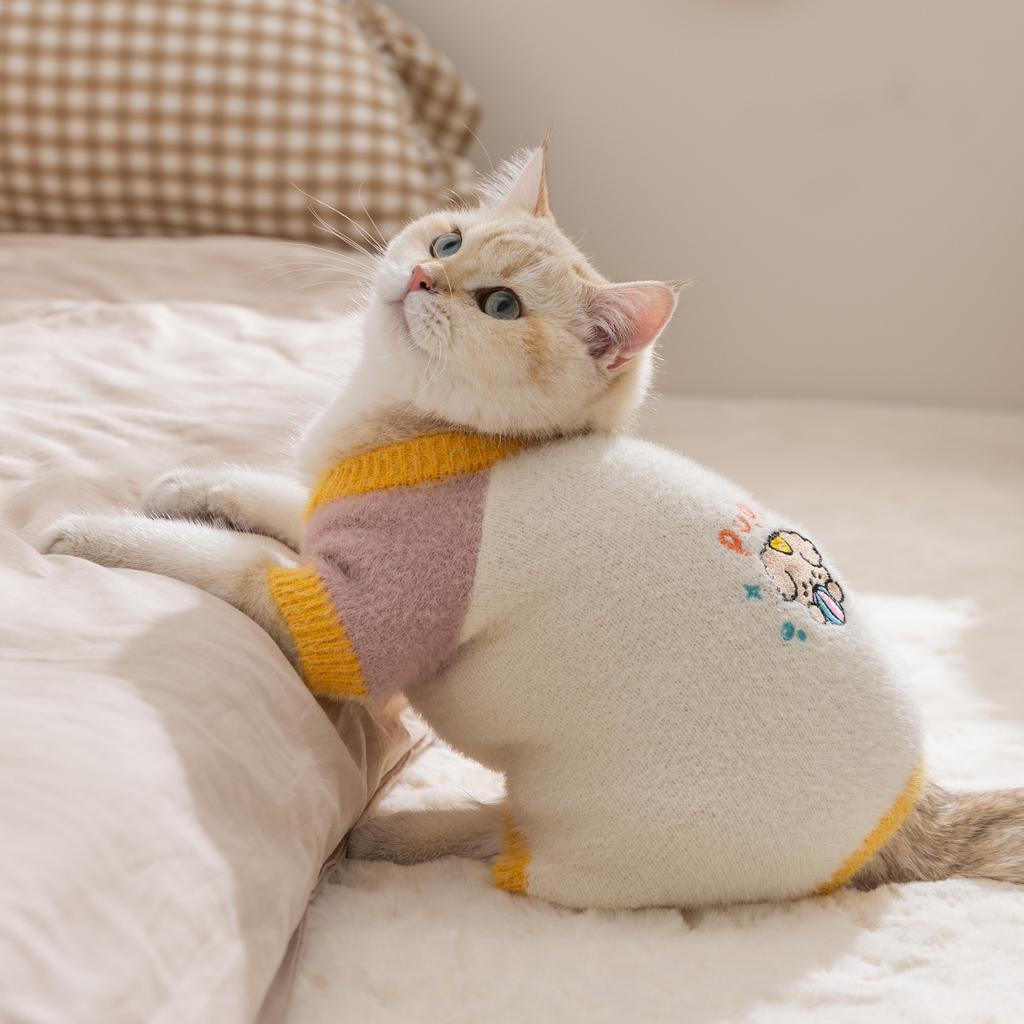 Pet clothes autumn and winter plush four-legged sweater cat German cat hairless cat cat clothes