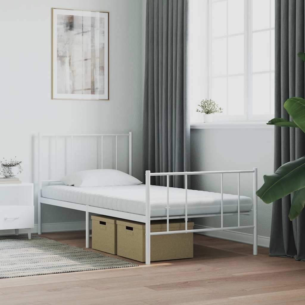 Vidaxl Materac Piankowy, Biały, 80X220 Cm, 7-Strefowy, Twardość 20 Ild