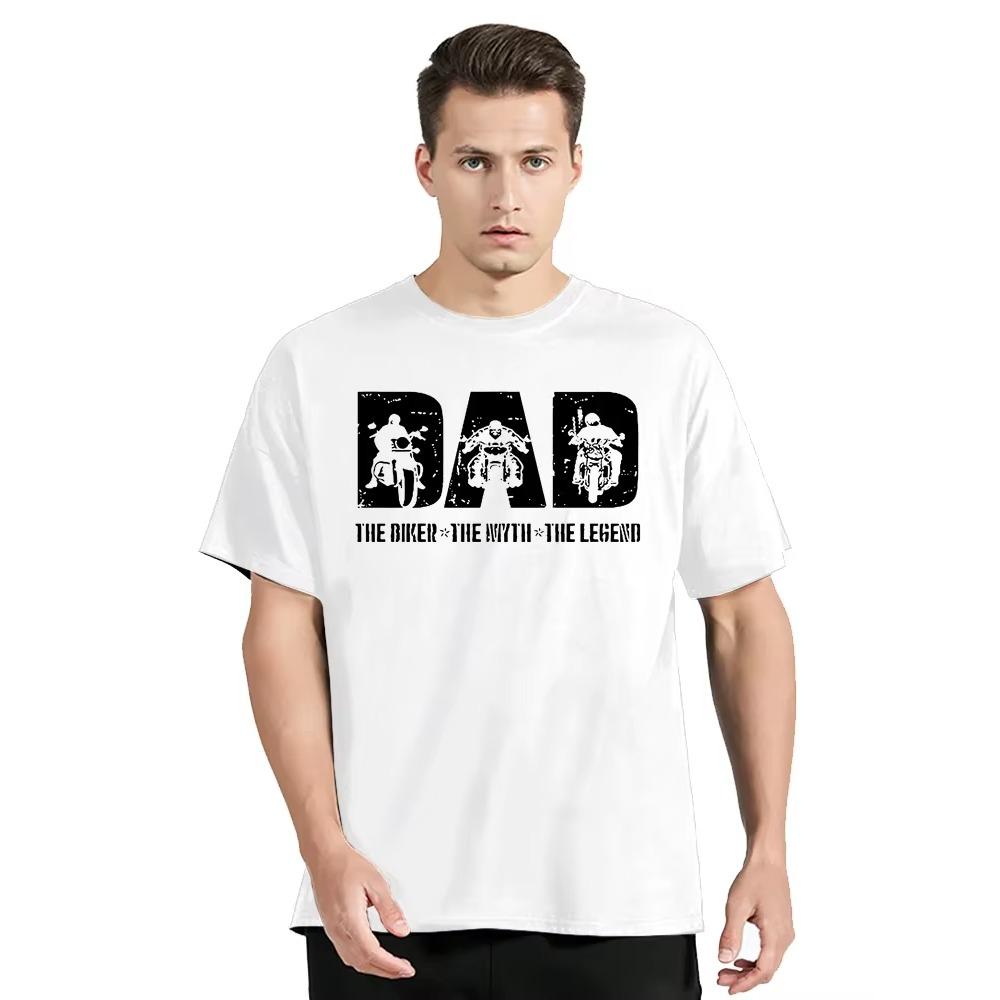 Men T Shirt Dad The Biker The  Print Summer Top Tees Men Black Harajuku Fashion Tshirts Father's Day O-neck Street T-Shirt