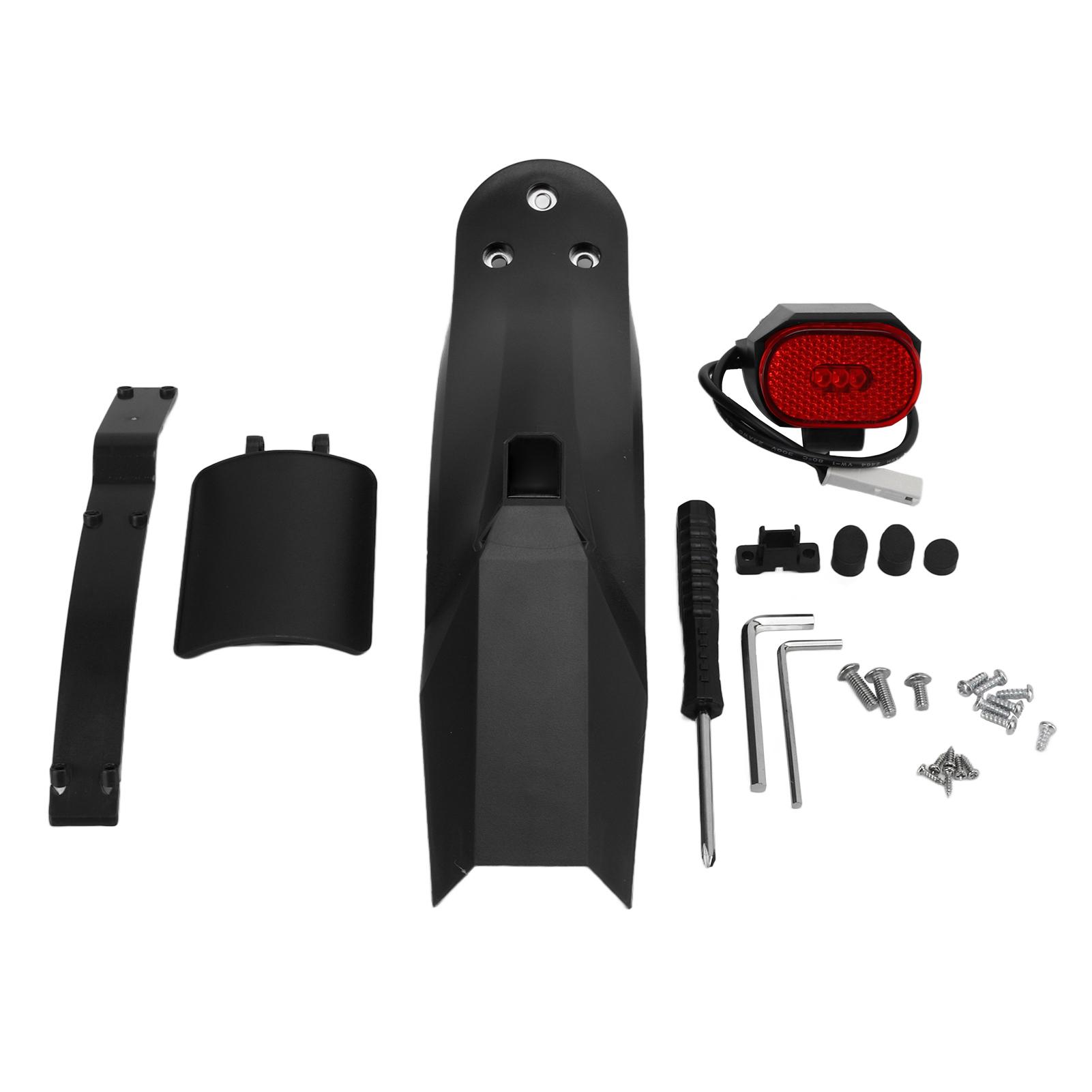 ZHIKAN Scooter Tire Rear Mudguard Taillight Kit with License Plate Holder for Xiaomi PRO2