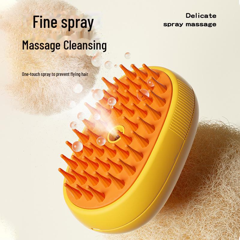 Pet Hair Removal Comb Set: Electric Massage, Liquid Spray, and Steam Comb for Cats and Dogs