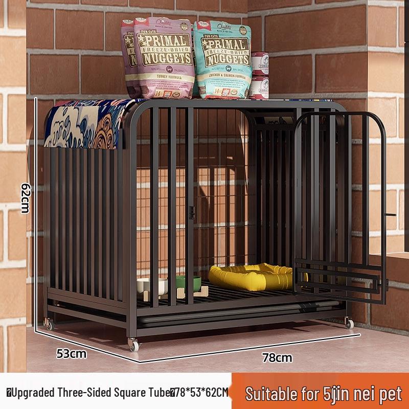 Large Pet Cage: Multi-Sized Dog & Cat Enclosure with Toilet Space