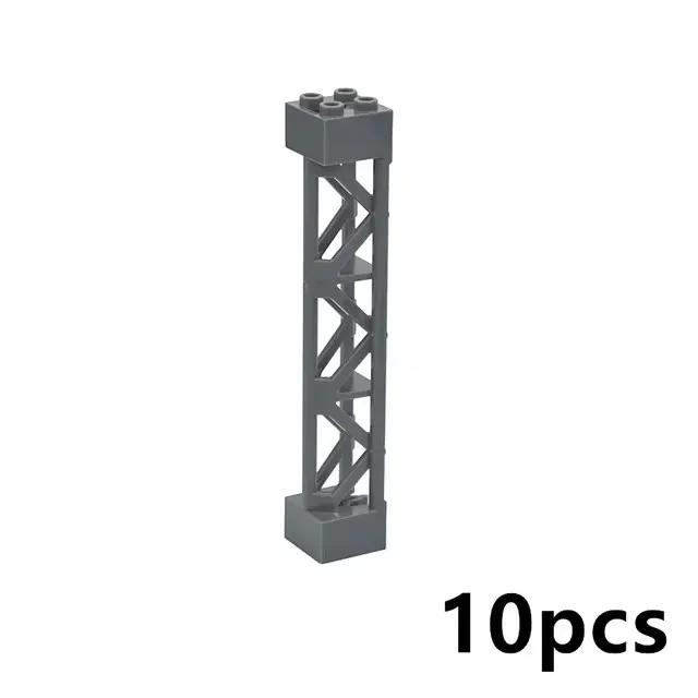 Building Blocks Imitating Steel Structure Suspension Bridge MOC 95347 Pillars DIY Assembly Railway Track Support Bracket