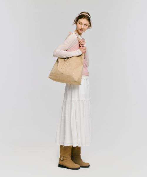 Depound Pino Bag Hobo Suede Large [Light Beige]